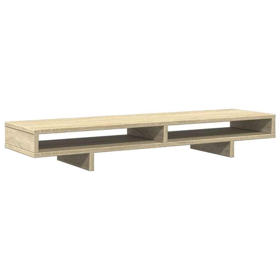 Monitorstandaard 100x27x15 cm bewerkt hout sonoma eikenkleurig