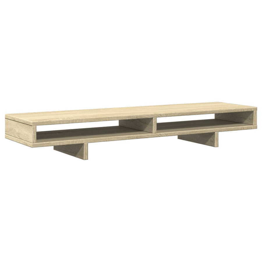 Monitorstandaard 100x27x15 cm bewerkt hout sonoma eikenkleurig