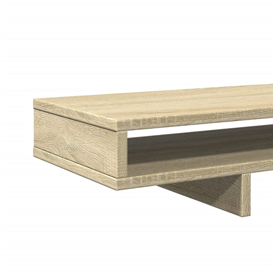 Monitorstandaard 100x27x15 cm bewerkt hout sonoma eikenkleurig