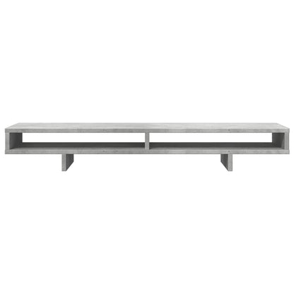 Monitorstandaard 100x27x15 cm bewerkt hout betongrijs