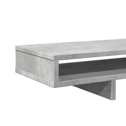 Monitorstandaard 100x27x15 cm bewerkt hout betongrijs
