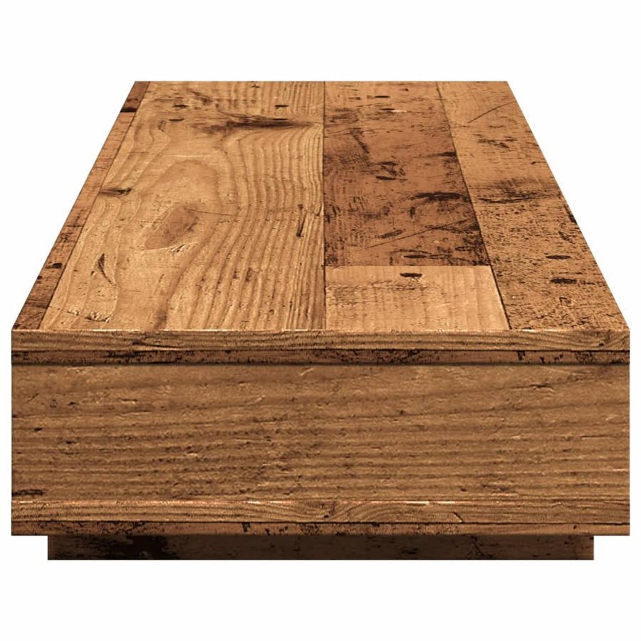 Monitorstandaard 100x27x15 cm bewerkt hout oud houtkleurig