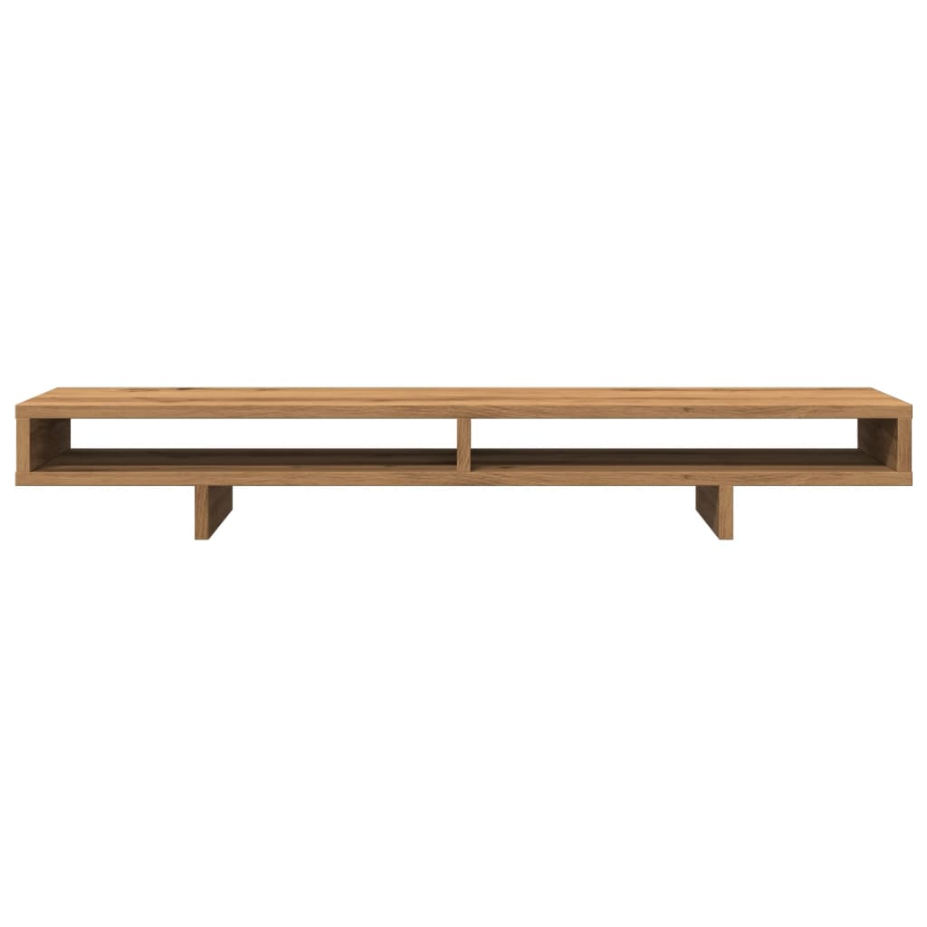 Monitorstandaard 100x27x15 cm bewerkt hout artisanaal eiken