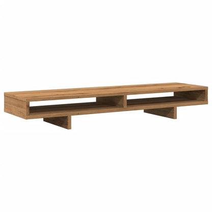 Monitorstandaard 100x27x15 cm bewerkt hout artisanaal eiken