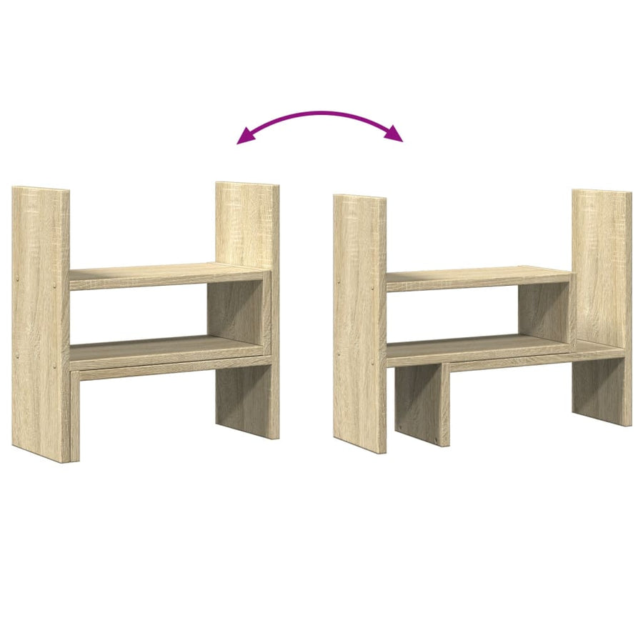 Bureau organiser 40x17x41 cm bewerkt hout sonoma eikenkleurig