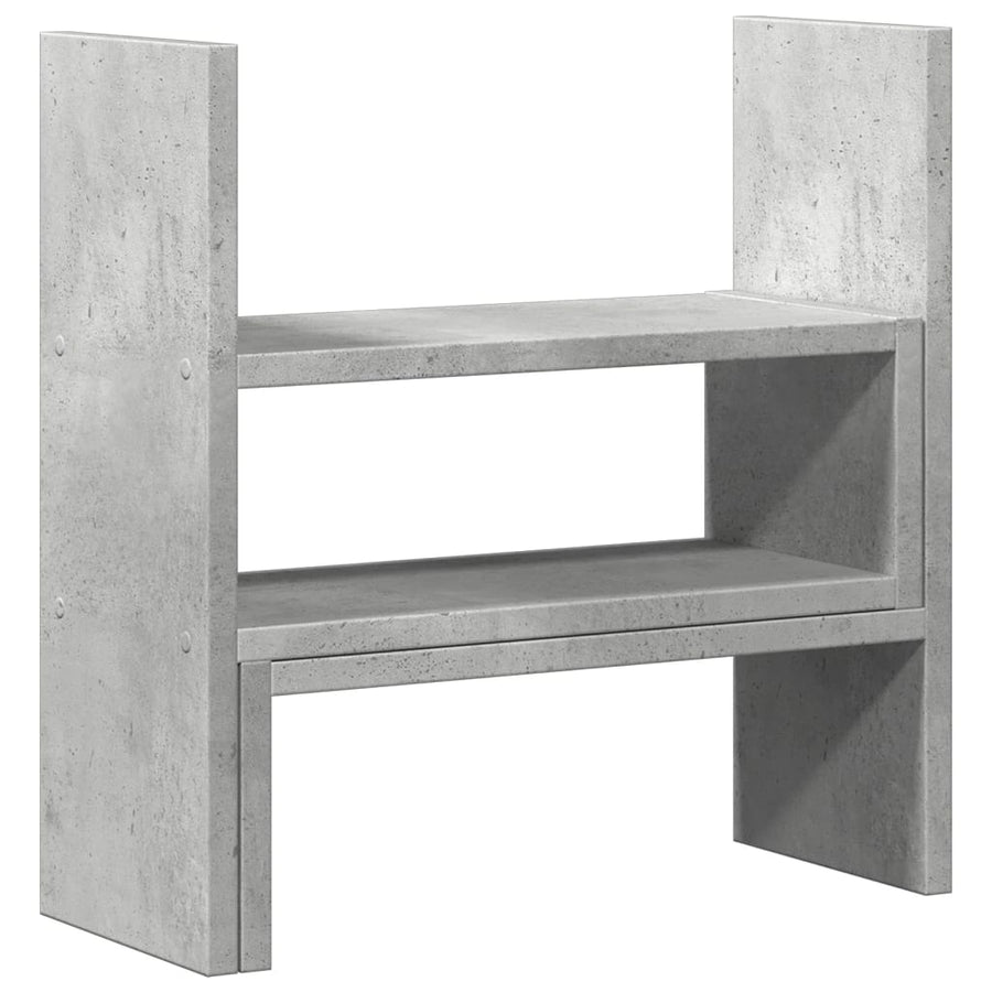 Bureau organiser 40x17x41 cm bewerkt hout betongrijs