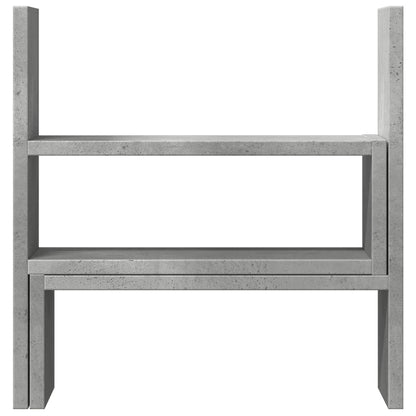 Bureau organiser 40x17x41 cm bewerkt hout betongrijs
