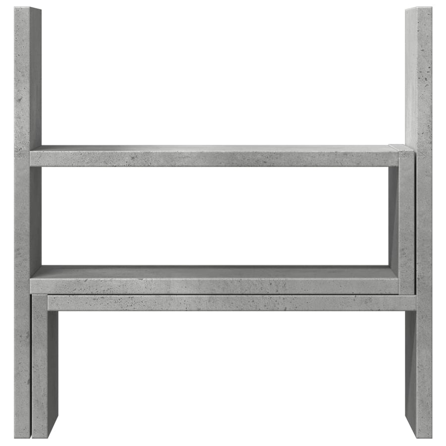 Bureau organiser 40x17x41 cm bewerkt hout betongrijs