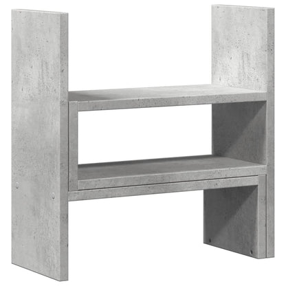 Bureau organiser 40x17x41 cm bewerkt hout betongrijs