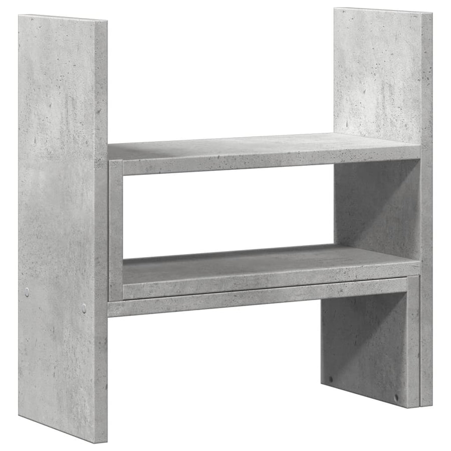 Bureau organiser 40x17x41 cm bewerkt hout betongrijs