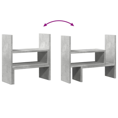Bureau organiser 40x17x41 cm bewerkt hout betongrijs