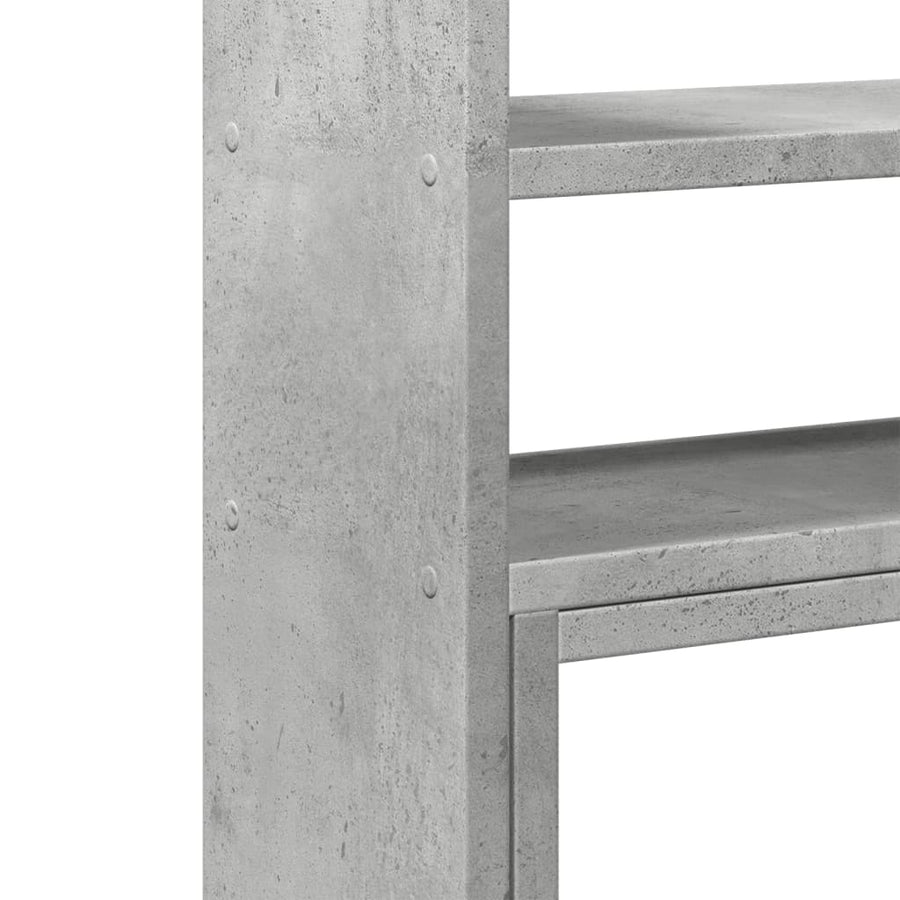 Bureau organiser 40x17x41 cm bewerkt hout betongrijs