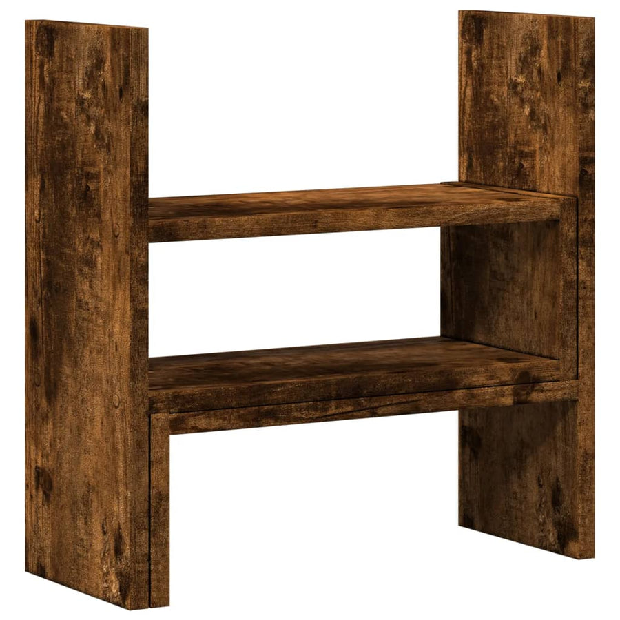 Bureau organiser 40x17x41 cm bewerkt hout gerookt eikenkleur