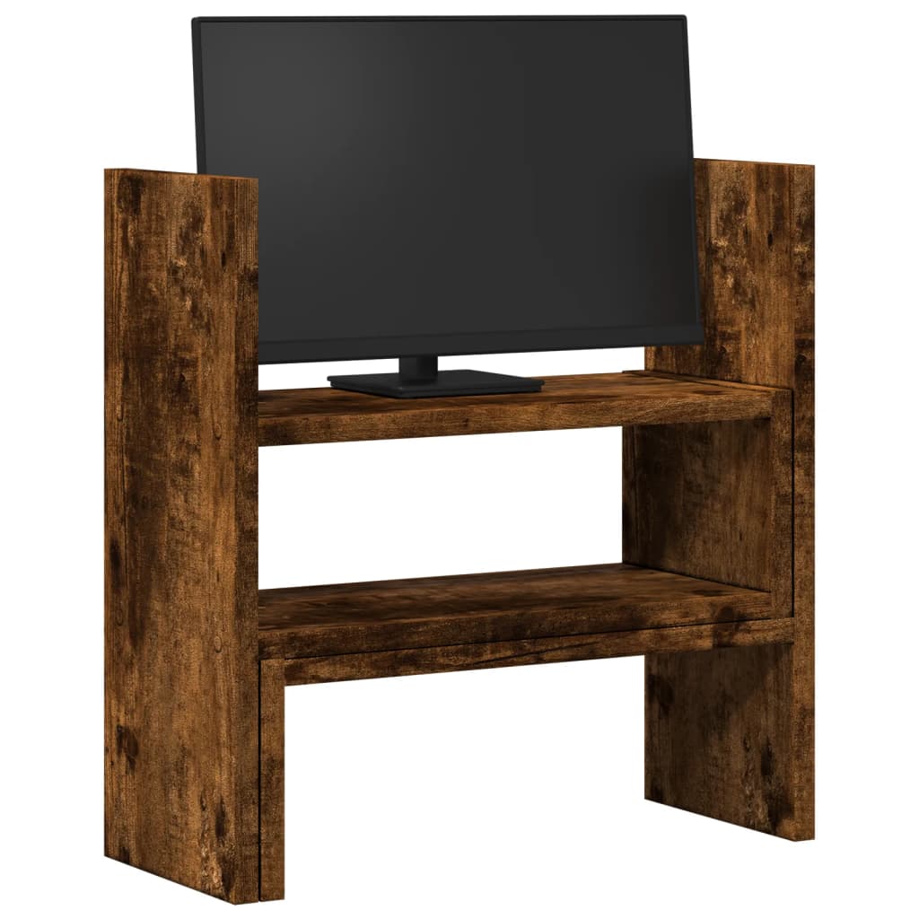Bureau organiser 40x17x41 cm bewerkt hout gerookt eikenkleur