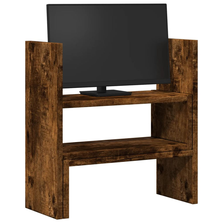 Bureau organiser 40x17x41 cm bewerkt hout gerookt eikenkleur