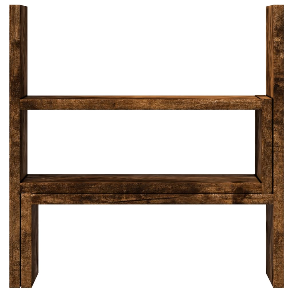 Bureau organiser 40x17x41 cm bewerkt hout gerookt eikenkleur