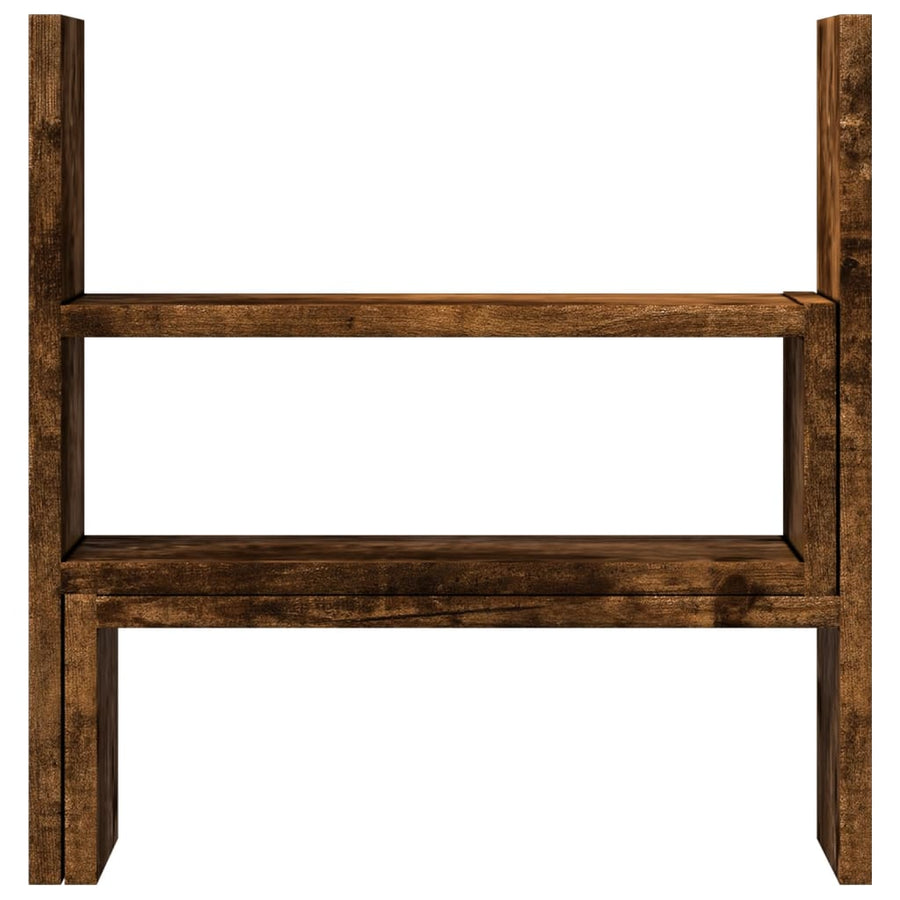 Bureau organiser 40x17x41 cm bewerkt hout gerookt eikenkleur