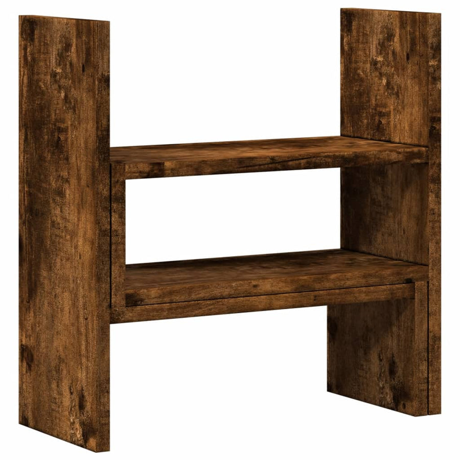 Bureau organiser 40x17x41 cm bewerkt hout gerookt eikenkleur
