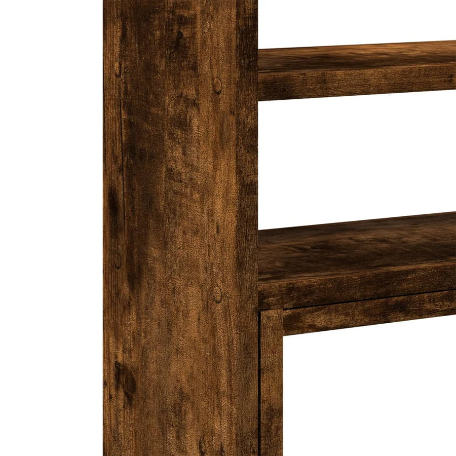 Bureau organiser 40x17x41 cm bewerkt hout gerookt eikenkleur