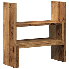 Bureau organiser 40x17x41 cm bewerkt hout oud houtkleurig