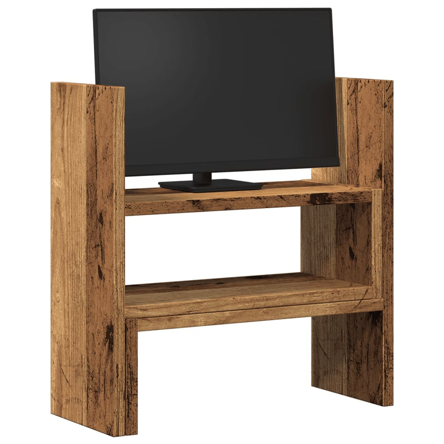 Bureau organiser 40x17x41 cm bewerkt hout oud houtkleurig