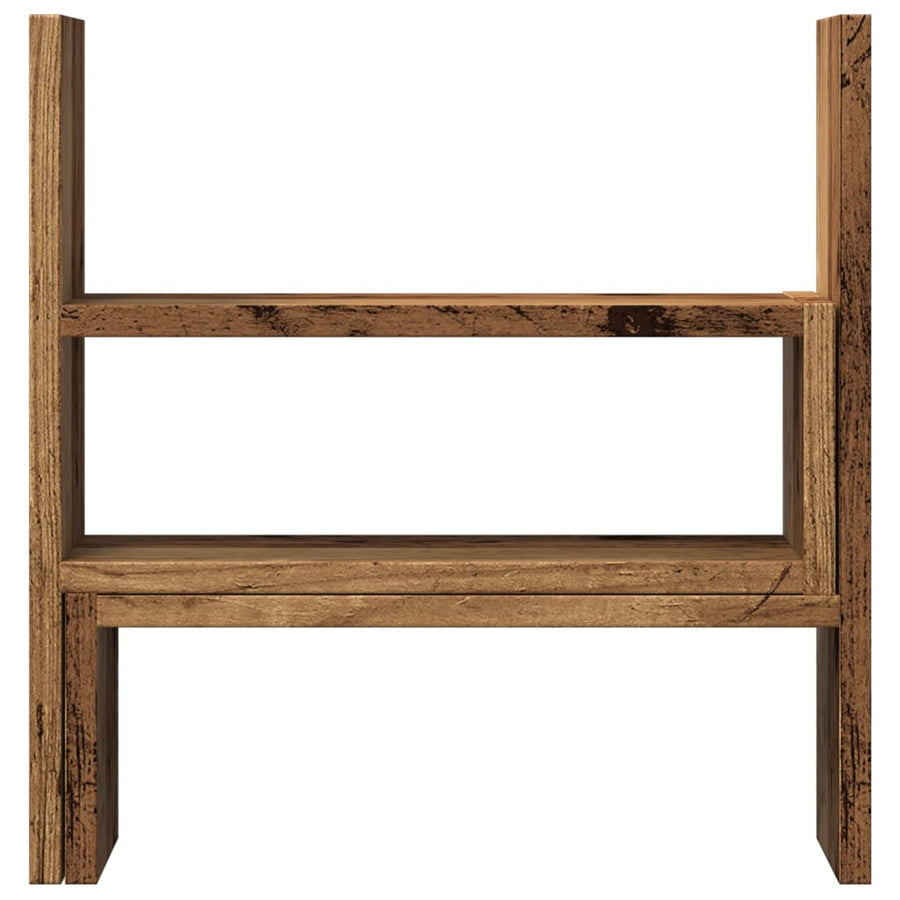 Bureau organiser 40x17x41 cm bewerkt hout oud houtkleurig