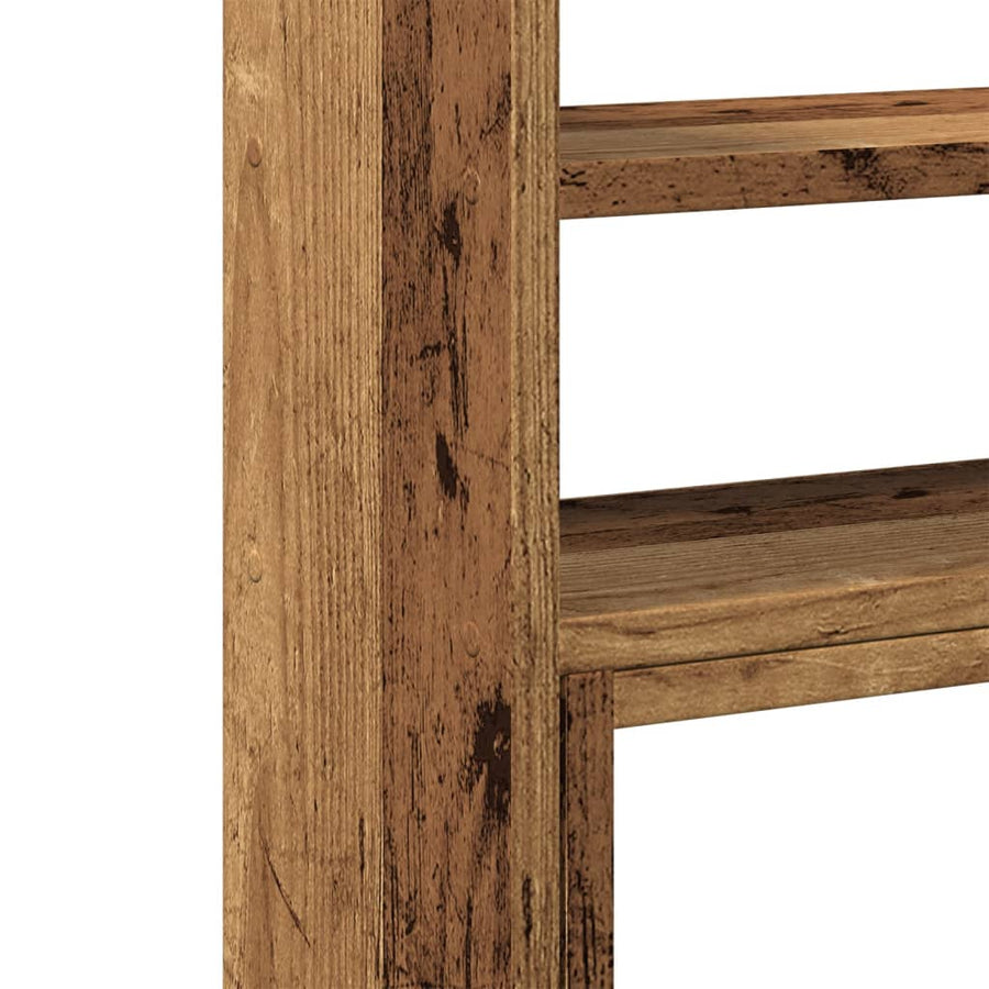 Bureau organiser 40x17x41 cm bewerkt hout oud houtkleurig