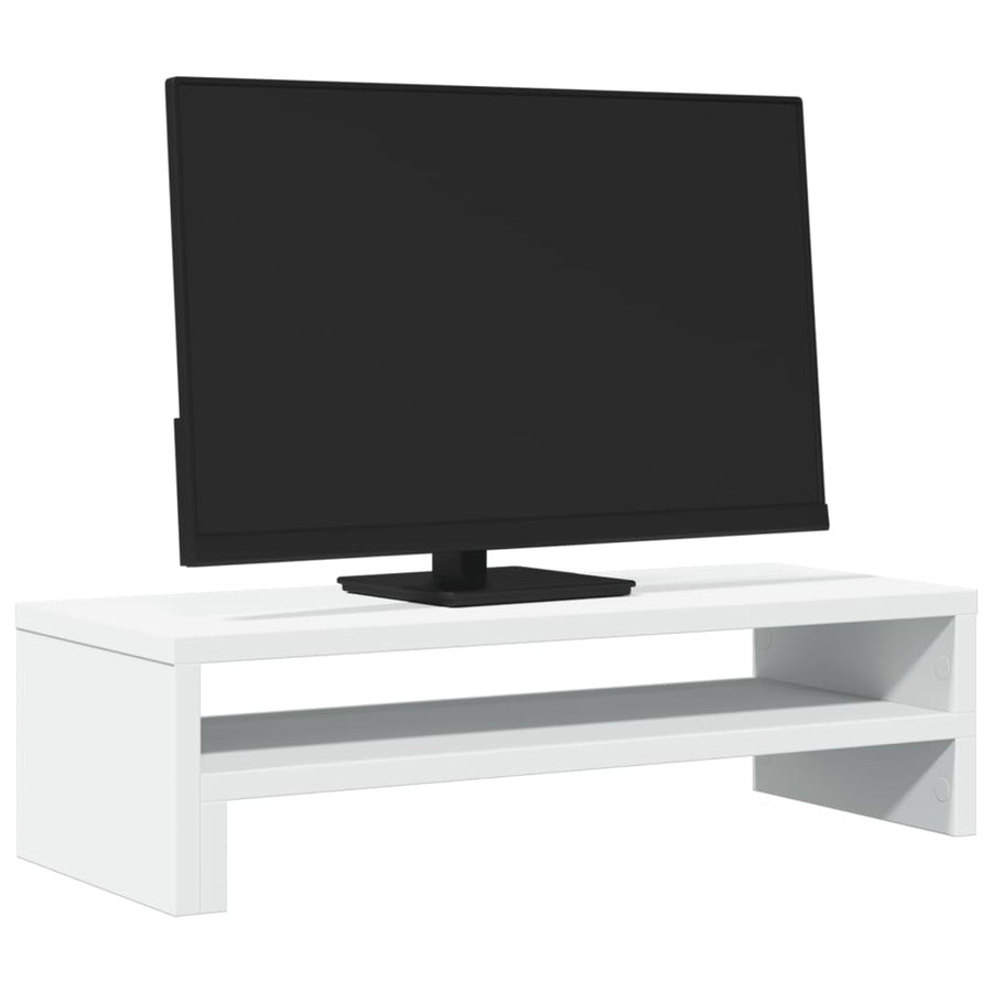 Monitorstandaard 54x22x15 cm bewerkt hout wit