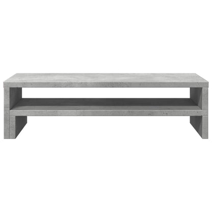 Monitorstandaard 54x22x15 cm bewerkt hout betongrijs
