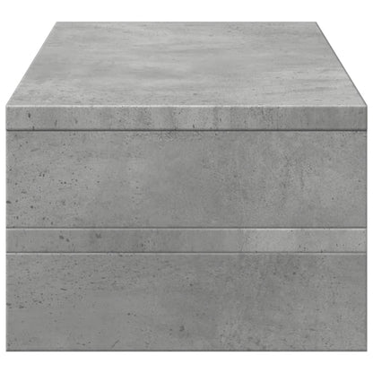 Monitorstandaard 54x22x15 cm bewerkt hout betongrijs