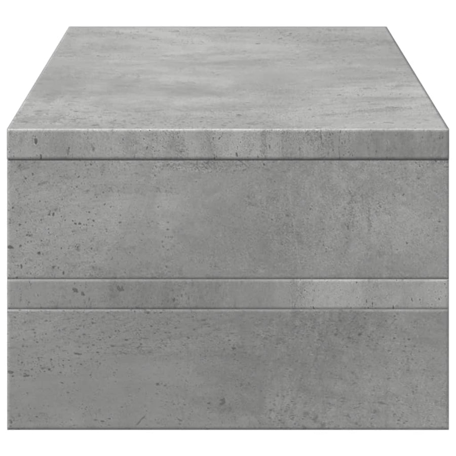 Monitorstandaard 54x22x15 cm bewerkt hout betongrijs