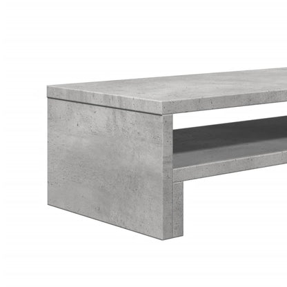 Monitorstandaard 54x22x15 cm bewerkt hout betongrijs
