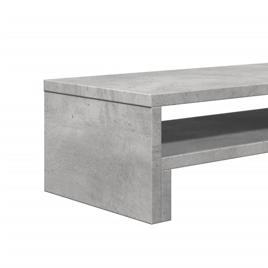 Monitorstandaard 54x22x15 cm bewerkt hout betongrijs