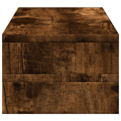 Monitorstandaard 54x22x15 cm bewerkt hout gerookt eikenkleurig