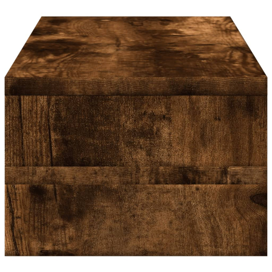 Monitorstandaard 54x22x15 cm bewerkt hout gerookt eikenkleurig