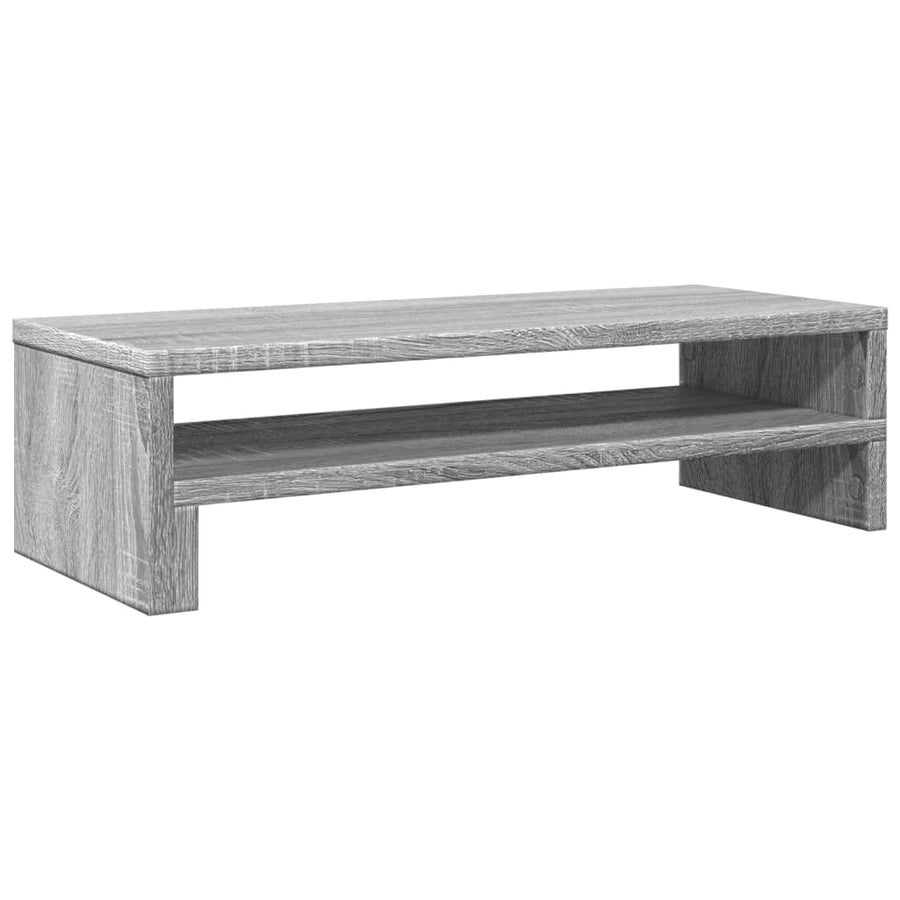 Monitorstandaard 54x22x15 cm bewerkt hout grijs sonoma eiken