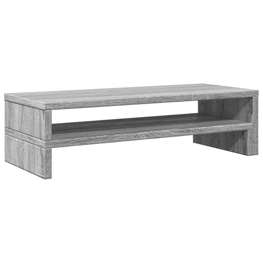 Monitorstandaard 54x22x15 cm bewerkt hout grijs sonoma eiken