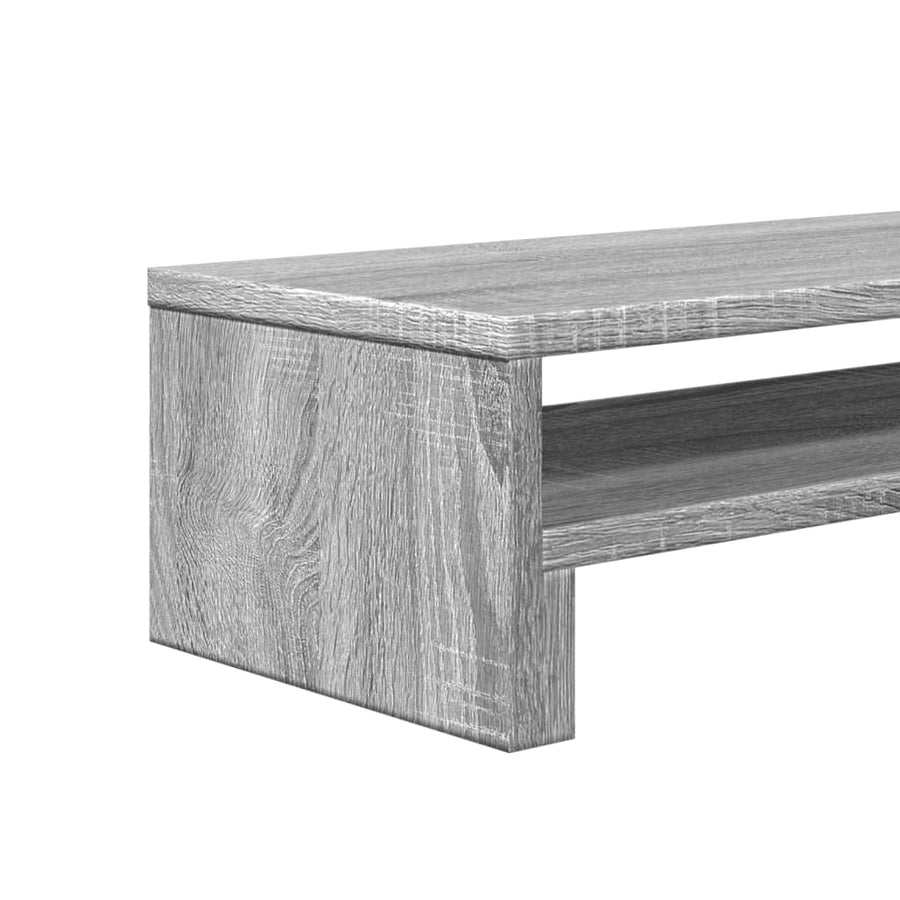 Monitorstandaard 54x22x15 cm bewerkt hout grijs sonoma eiken