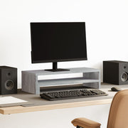 Monitorstandaard 54x22x15 cm bewerkt hout grijs