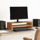 Monitor stand 54x22x15 cm treated wood artisanal oak finish