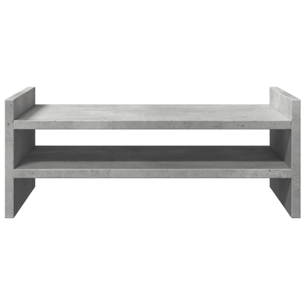 Monitorstandaard 50x27x20 cm bewerkt hout betongrijs