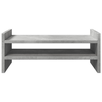 Monitorstandaard 50x27x20 cm bewerkt hout betongrijs