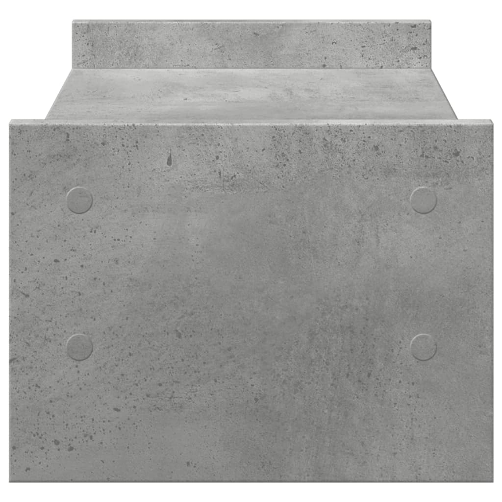 Monitorstandaard 50x27x20 cm bewerkt hout betongrijs