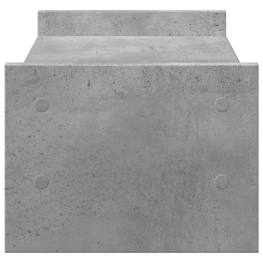 Monitorstandaard 50x27x20 cm bewerkt hout betongrijs
