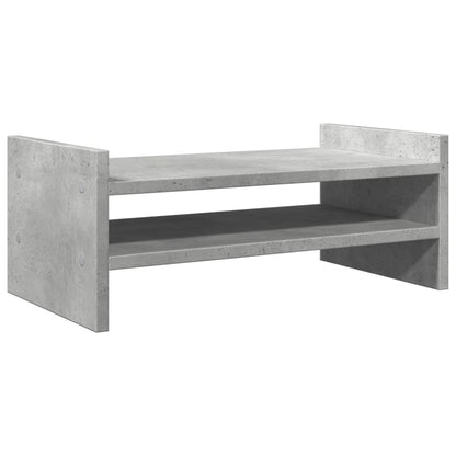 Monitorstandaard 50x27x20 cm bewerkt hout betongrijs