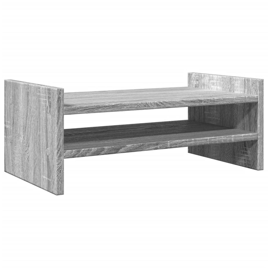 Monitorstandaard 50x27x20 cm bewerkt hout grijs sonoma eiken