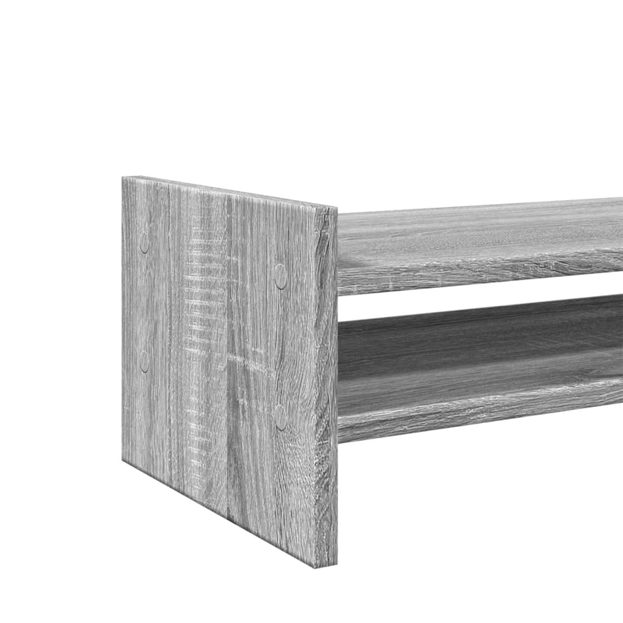 Monitorstandaard 50x27x20 cm bewerkt hout grijs sonoma eiken