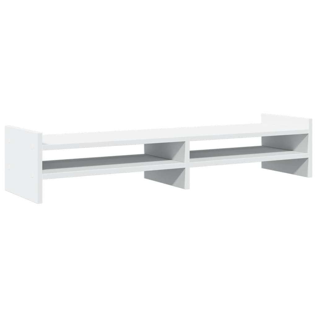 Monitorstandaard 100x27x20 cm bewerkt hout wit