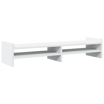 Monitorstandaard 100x27x20 cm bewerkt hout wit