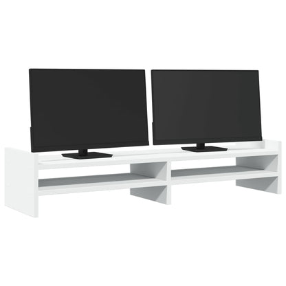 Monitorstandaard 100x27x20 cm bewerkt hout wit